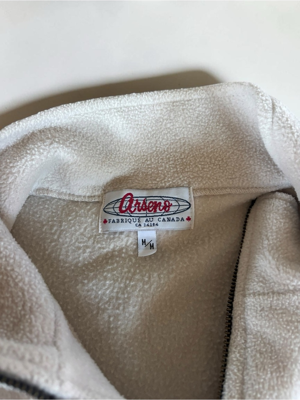 Arseno Made in Canada Fleece Vest Sept-Iles Quebec Nautical Embroidered Medium - Picture 5 of 5